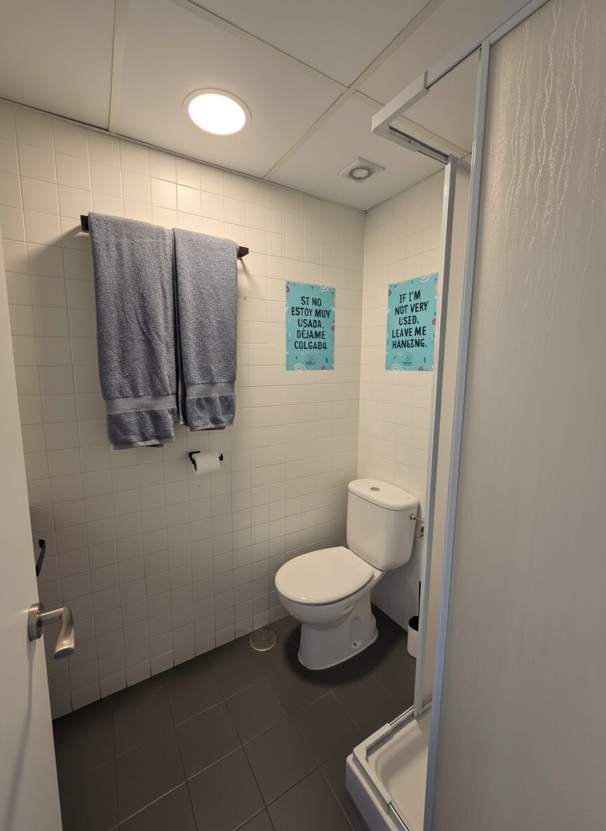 Baño privado del Hostal NANA