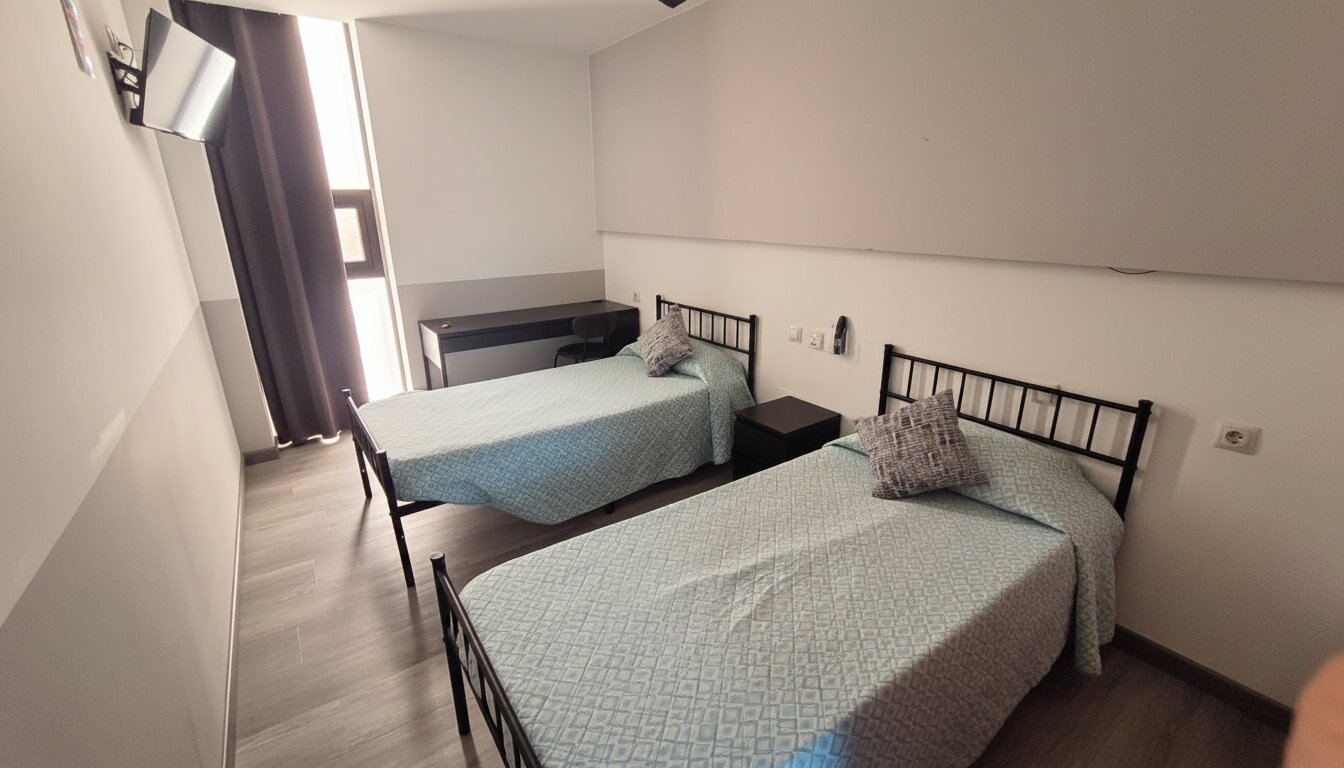 Habitación 4 - Doble con dos camas individuales en Hostal NANA Valladolid